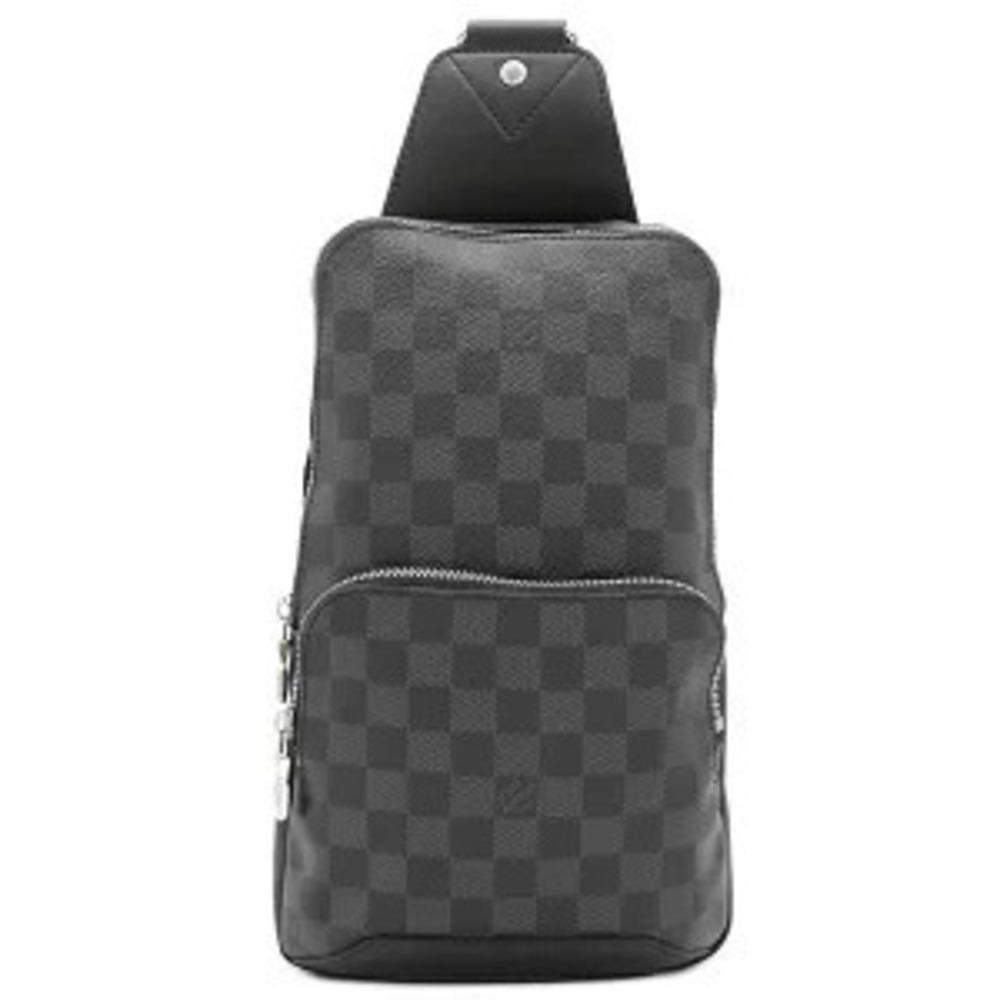 Louis Vuitton Avenue Sling Bag Damier Graphite Black Canvas Black Gray